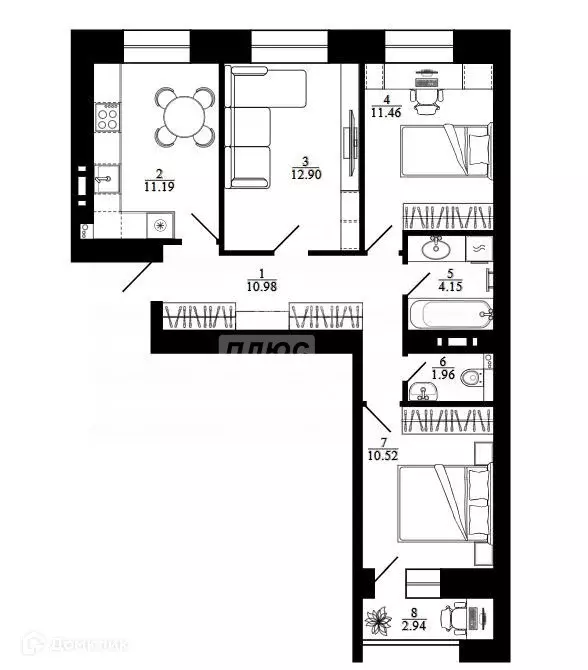 Продаётся 3-к квартира, 70.17 м - Фото 0