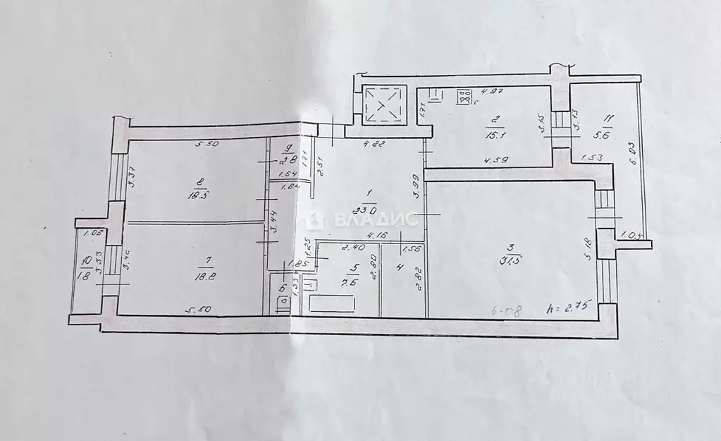 3-к кв. Воронежская область, Воронеж ул. Морозова, 31а (123.5 м) - Фото 1