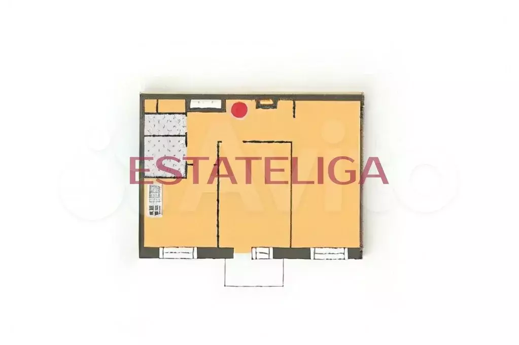 2-к. квартира, 60 м, 5/9 эт. - Фото 1