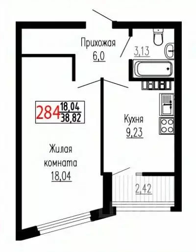 1-к кв. Свердловская область, Екатеринбург ул. Лыжников, 3 (38.8 м) - Фото 0