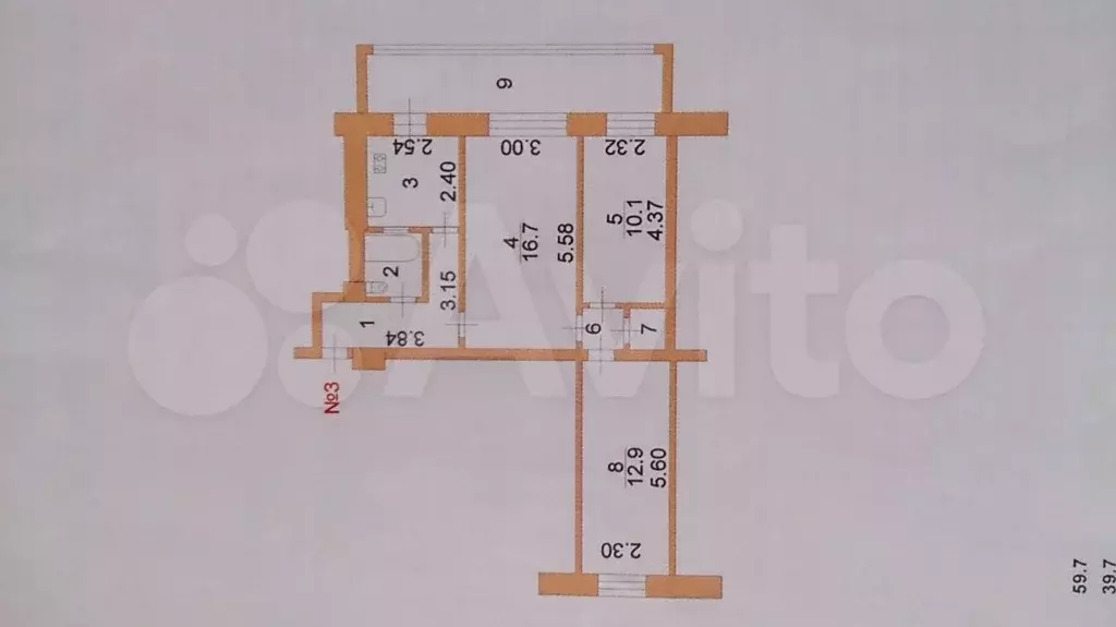 Комната 30 м в 3-к., 1/4 эт. - Фото 1