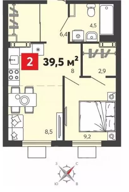 2-к кв. Пензенская область, Пензенский район, Засечный сельсовет, с. ... - Фото 1