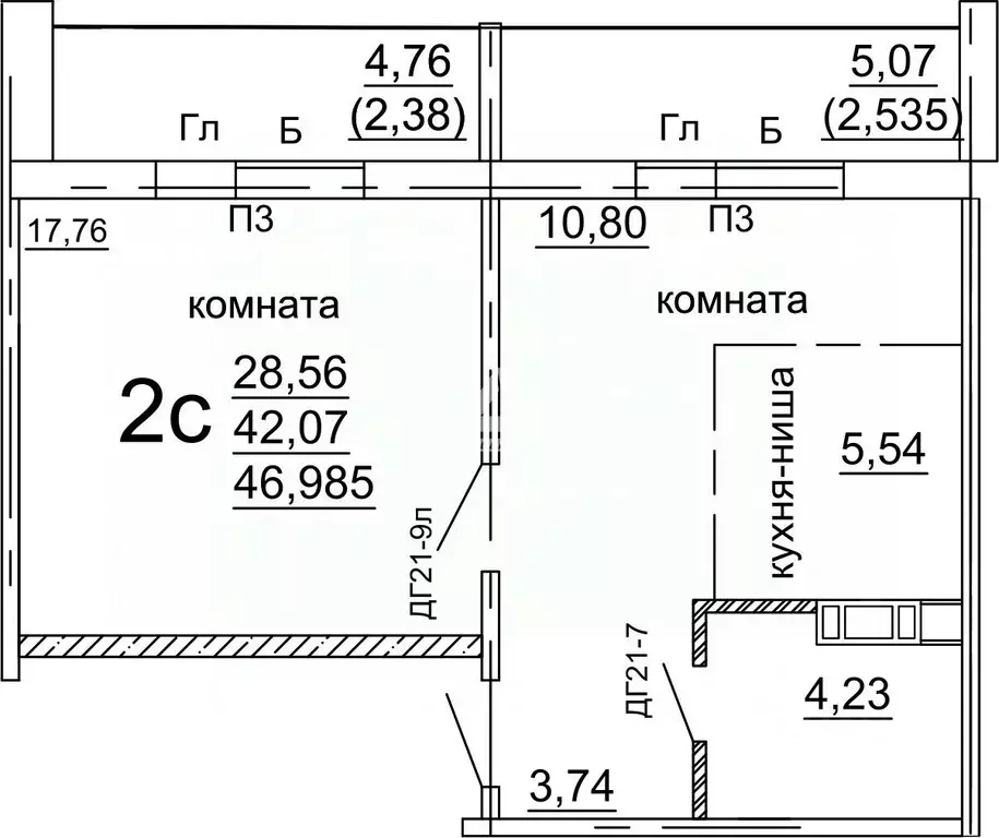 2-к кв. Челябинская область, Челябинск ул. Дмитрия Неаполитанова, 44 ... - Фото 2