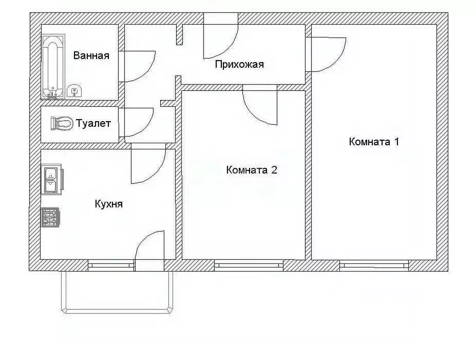 Дом в Белгородская область, Шебекино пос. Логовое,  (48 м) - Фото 1