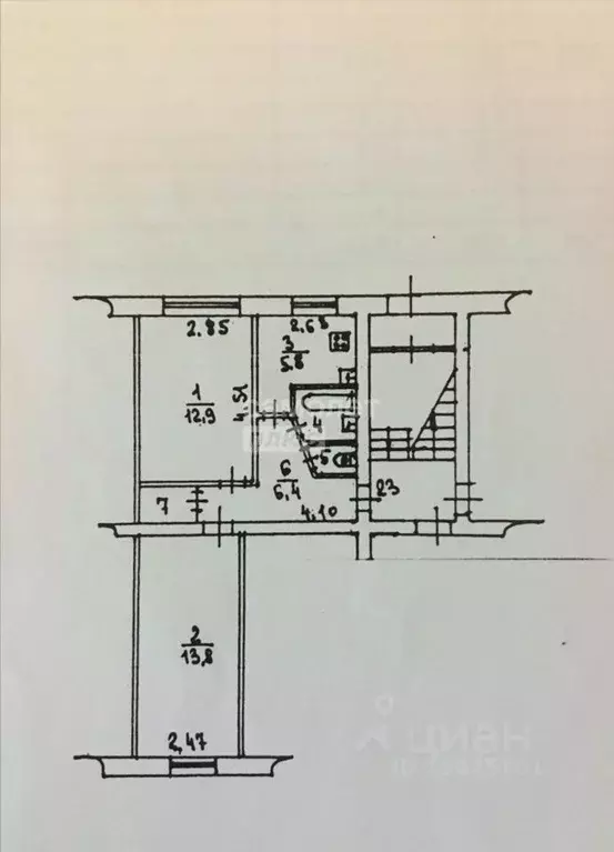 2-к кв. Московская область, Лыткарино Комсомольская ул., 30 (43.3 м) - Фото 1