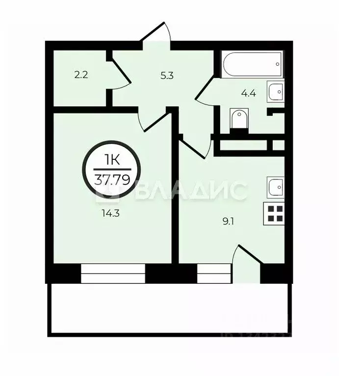1-к кв. Московская область, Химки Сходня мкр, ул. Микояна, 23к2 (37.8 ... - Фото 2