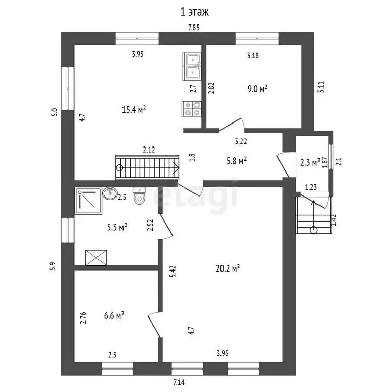 Дом в Абакан, улица Менделеева (101 м) - Фото 1