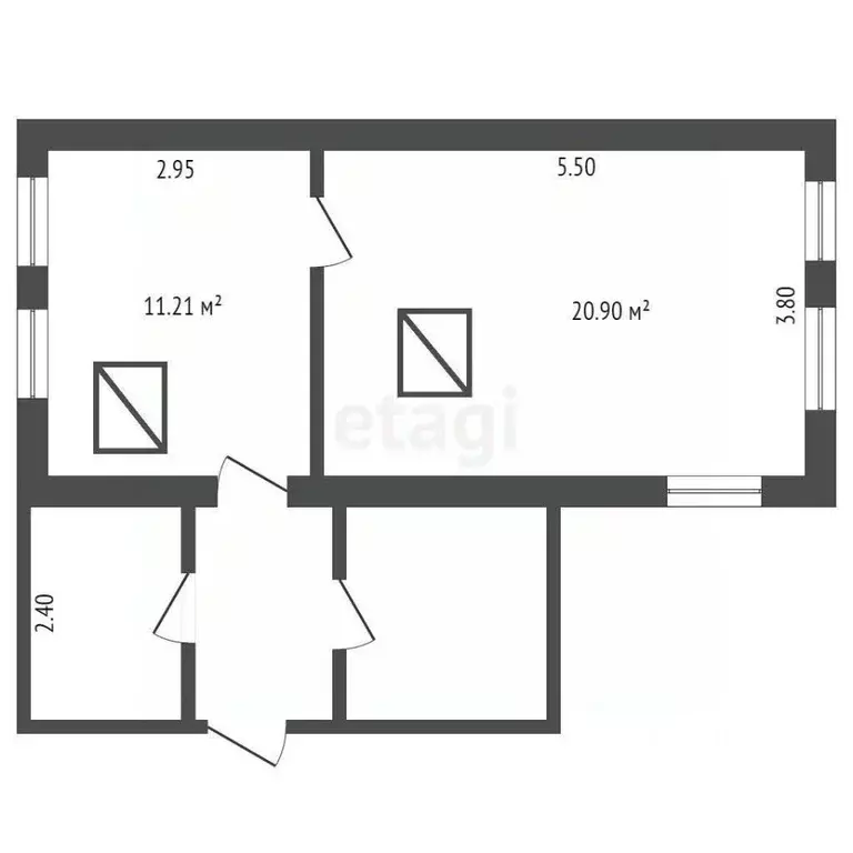 Дом в Тюменская область, с. Ярково ул. Челюскинцев (32 м) - Фото 2