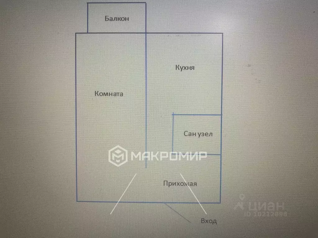 1-к кв. Брянская область, Брянск Орловская ул., 27 (29.8 м) - Фото 2