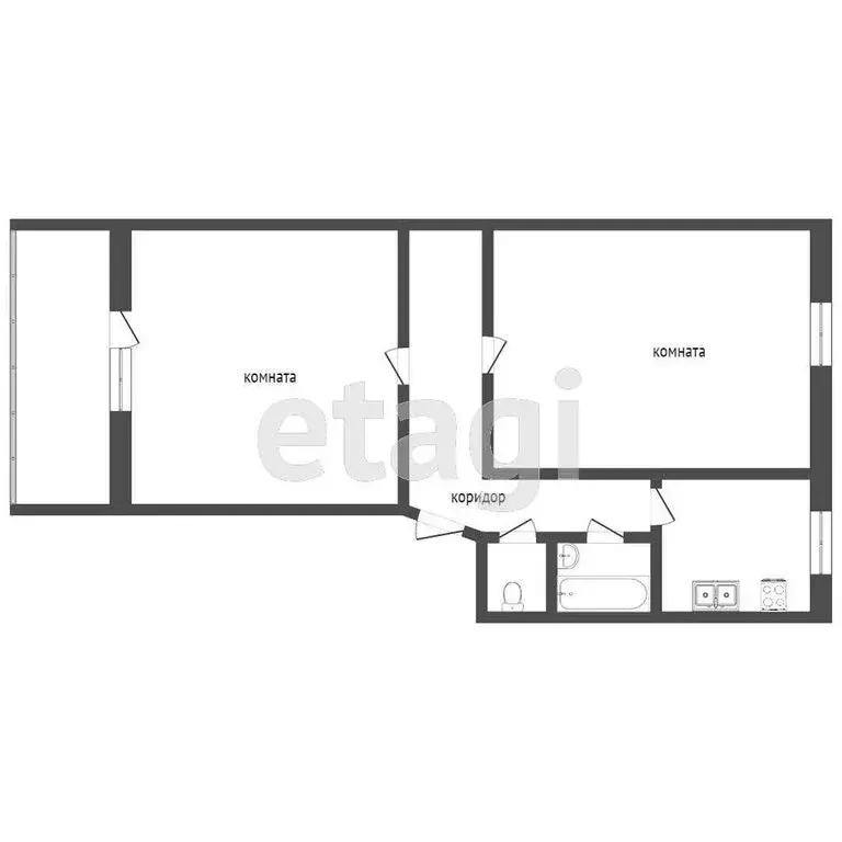 2-комнатная квартира: Ярославль, проезд Ушакова, 16 (45.1 м) - Фото 0