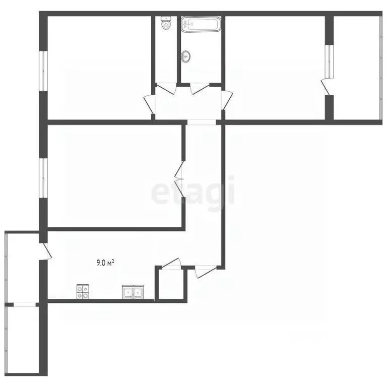 3-к кв. Московская область, Воскресенск ул. Зелинского, 8 (71.0 м) - Фото 1