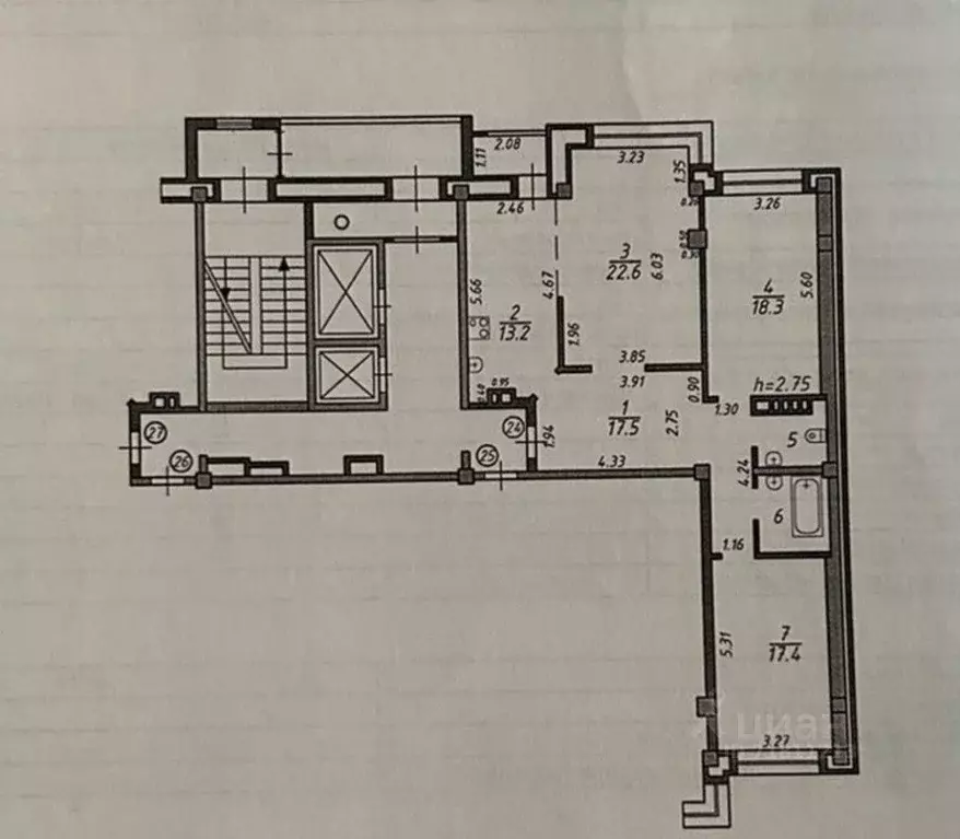 3-к кв. Иркутская область, Иркутск ул. Александра Невского, 21 (98.5 ... - Фото 2
