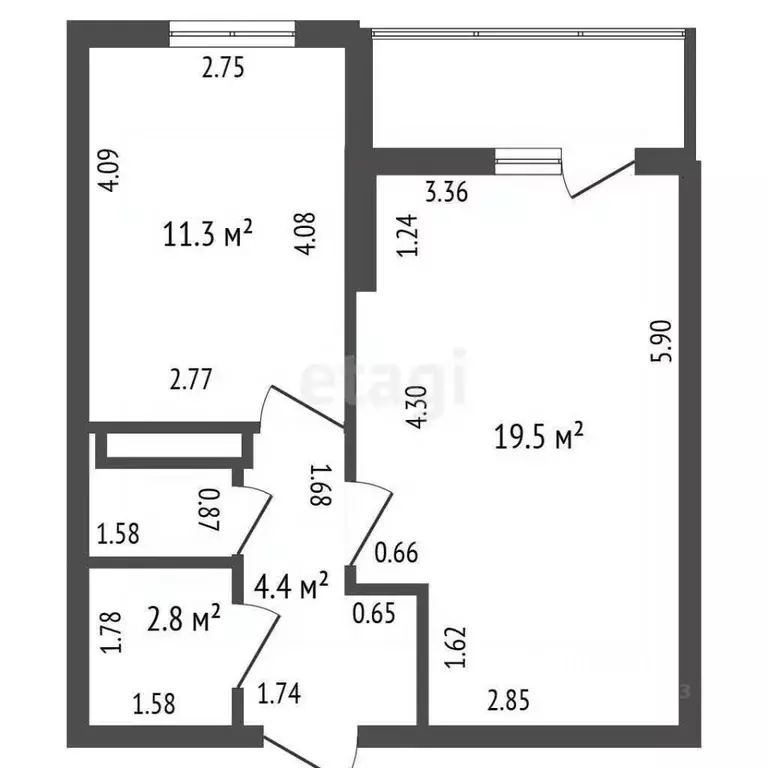 1-к кв. Санкт-Петербург Ленинский просп., 68 (39.4 м) - Фото 2