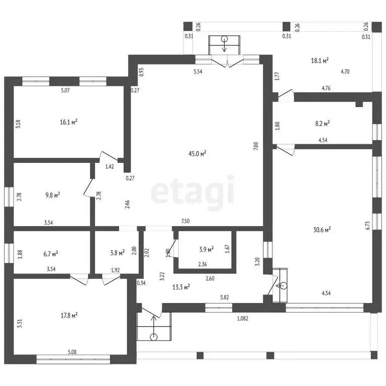 Дом в посёлок Холмогоровка, Пражская улица (182.8 м) - Фото 1
