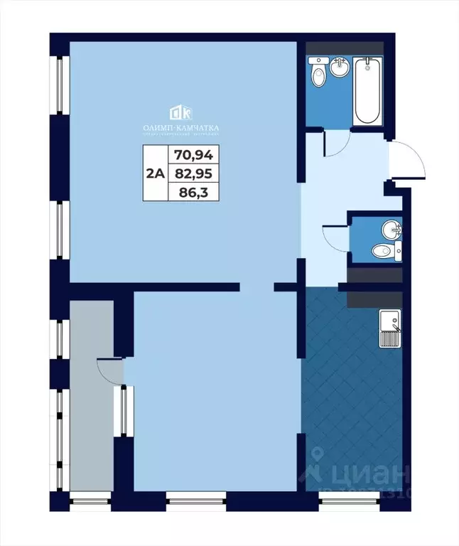 Свободной планировки кв. Камчатский край, Петропавловск-Камчатский ... - Фото 1