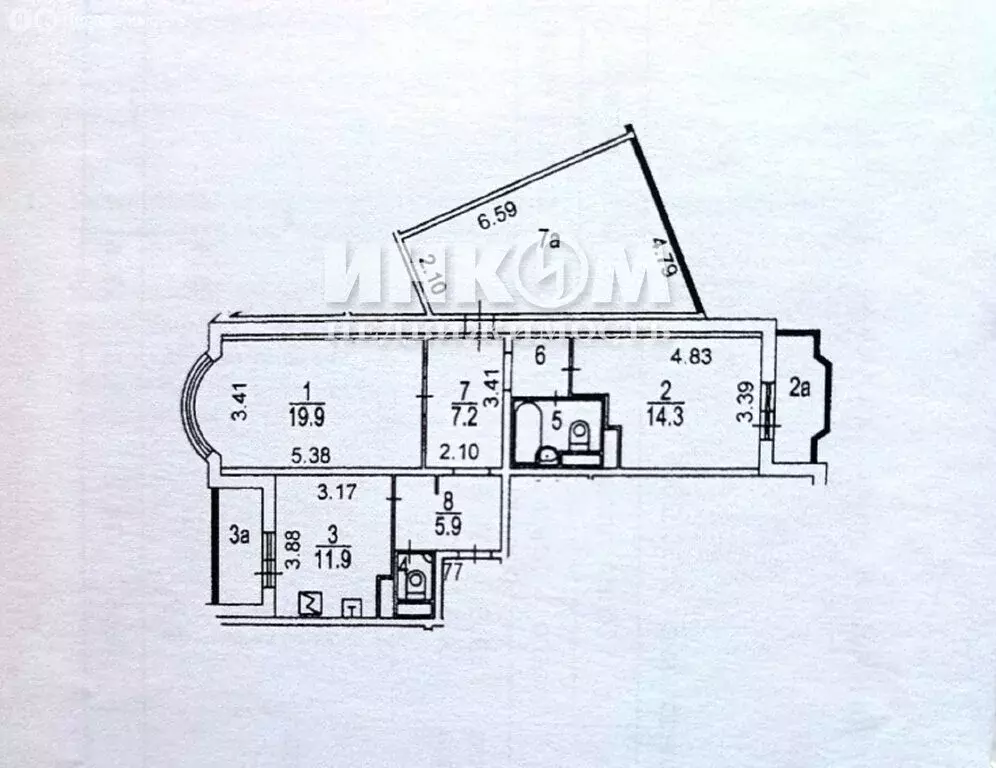 2-комнатная квартира: Москва, Курганская улица, 3 (93.5 м) - Фото 1