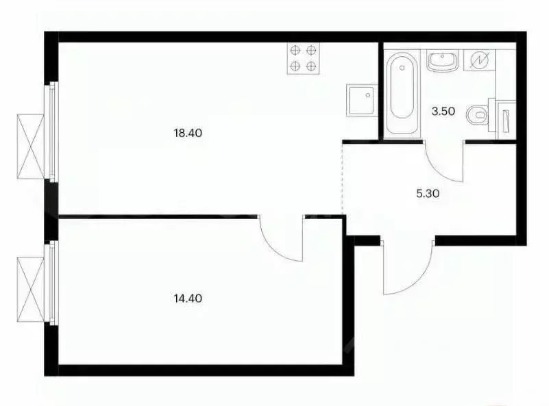 1-к кв. Москва Иловайская ул., 2 (41.6 м) - Фото 2