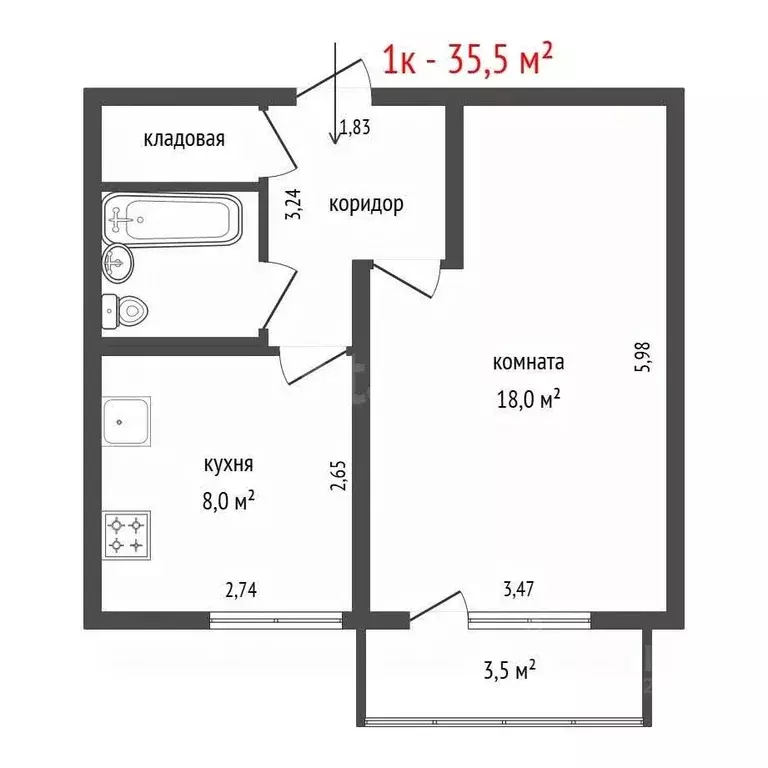 1-к кв. Свердловская область, Сысертский муниципальный округ, д. ... - Фото 2