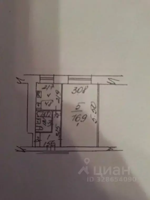 1-к кв. Пермский край, Березники ул. Мира, 66 (28.3 м) - Фото 1