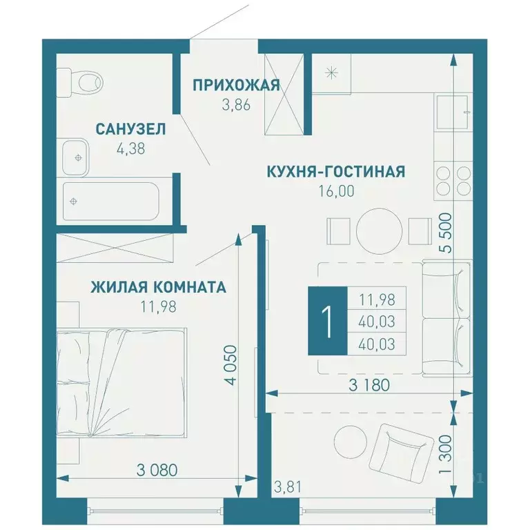 1-к кв. Краснодарский край, Краснодар пос. Березовый, Витаминкомбинат ... - Фото 0