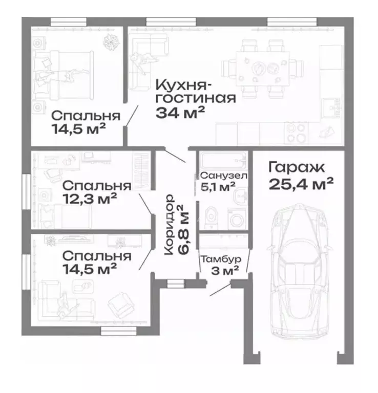 Дом в Челябинская область, Магнитогорск Звездный кп, ул. Звездная (116 ... - Фото 2