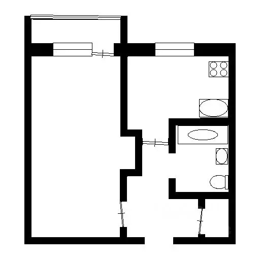 1-к кв. Коми, Ухта ул. Дзержинского, 28 (30.0 м) - Фото 1