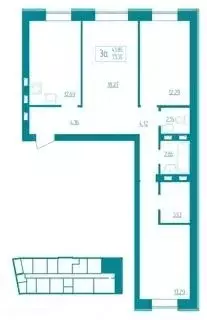 3-к кв. Мордовия, Саранск Дальняя ул., 2А (73.0 м) - Фото 0