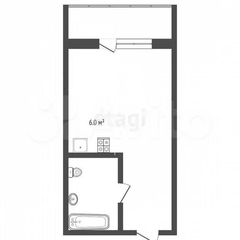 Квартира-студия, 22 м, 1/15 эт. - Фото 0