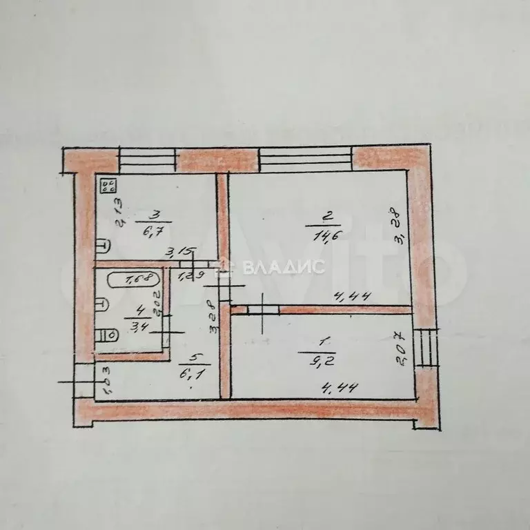 2-к. квартира, 40 м, 1/2 эт. - Фото 0