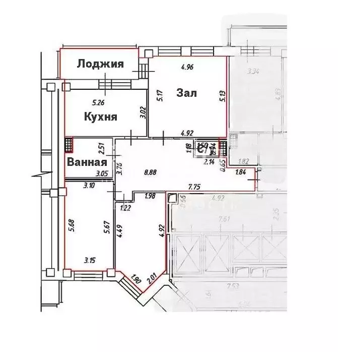 3-к кв. Ленинградская область, Кудрово г. Всеволожский район, ... - Фото 2
