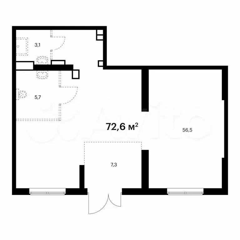 Продам помещение свободного назначения, 72.6 м - Фото 0