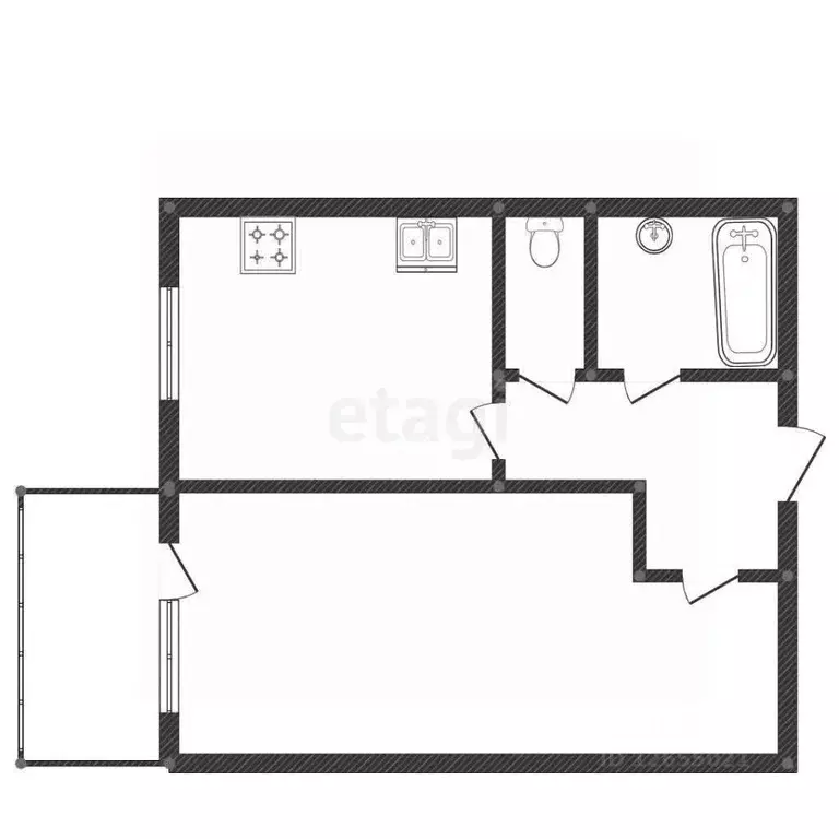 1-к кв. Костромская область, Кострома ул. Титова, 1а (34.1 м) - Фото 1