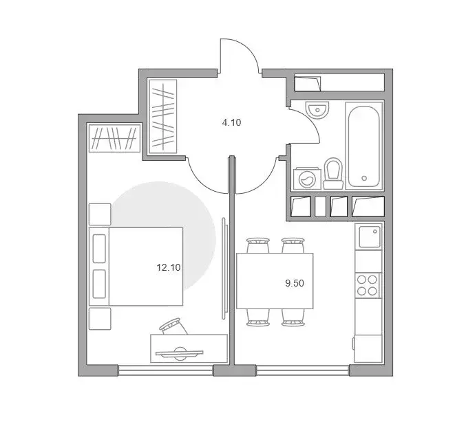 1-комнатная квартира: Долгопрудный, Парковая улица, 48 (29 м) - Фото 2