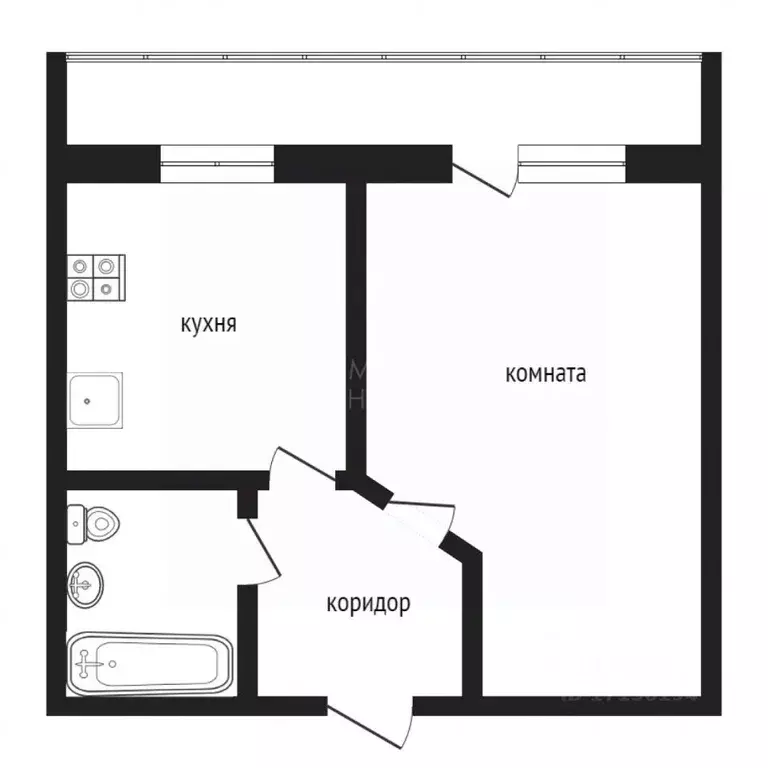 1-к кв. Тюменская область, Тюмень ул. Избышева, 6 (38.0 м) - Фото 2