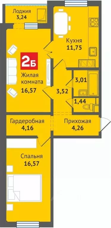 1-к кв. Марий Эл, Медведево городское поселение, Медведево пгт ул. ... - Фото 1