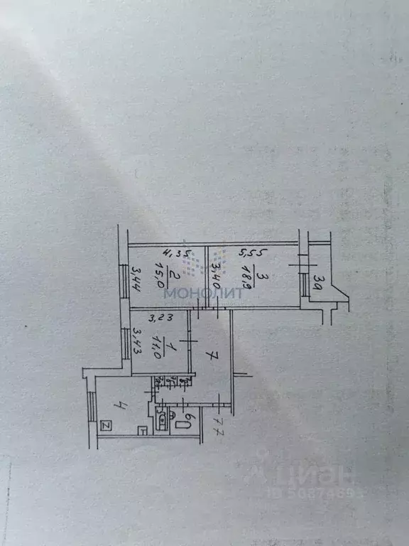 3-к кв. Москва ул. Академика Капицы, 20 (74.0 м) - Фото 2