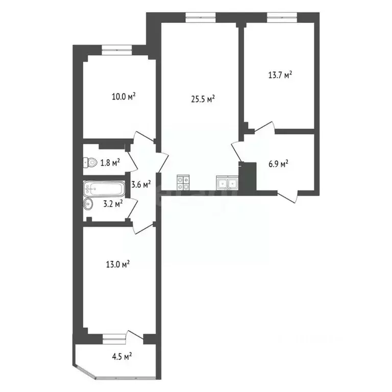 3-к кв. Псковская область, Псковский район, Завеличенская волость, д. ... - Фото 1