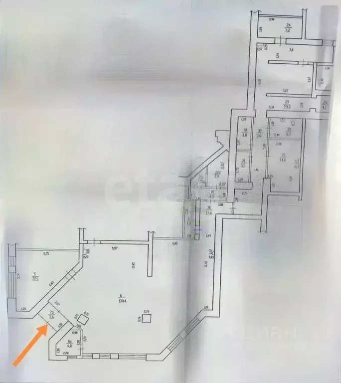 Торговая площадь в Башкортостан, Уфа ул. Ферина, 4 (277 м) - Фото 2