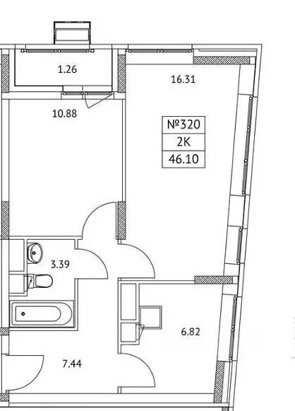 2-к кв. Московская область, Люберцы городской округ, Красково пгт ш. ... - Фото 1