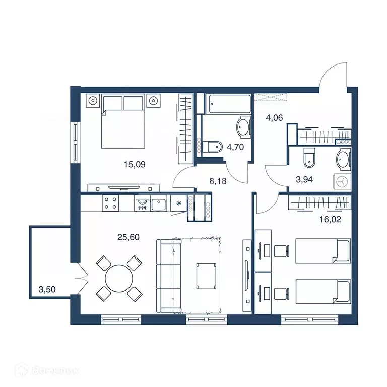 Продаётся 2-к квартира, 81.09 м - Фото 0