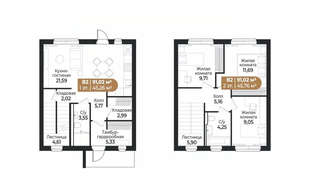 Таунхаус в Ленинградская область, Всеволожск ш. Южное (95 м) - Фото 0