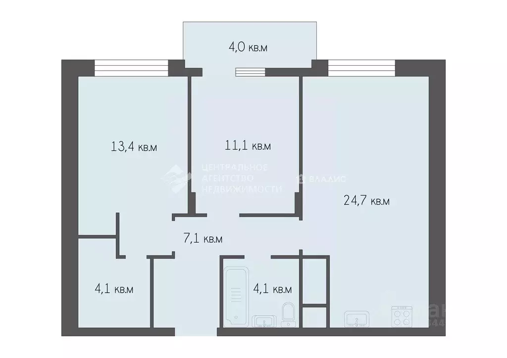 2-к кв. Рязанская область, Рязань Быстрецкая ул., 10 (68.5 м) - Фото 2