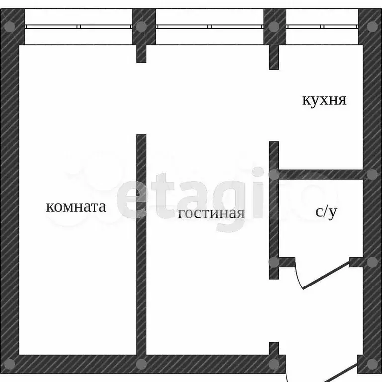 2-к. квартира, 42,1 м, 2/5 эт. - Фото 0