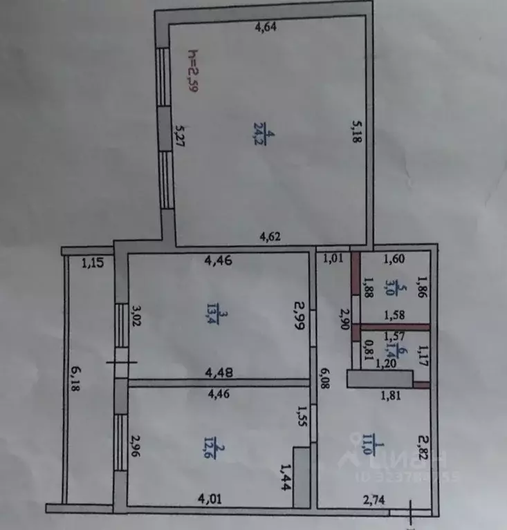 2-к кв. Оренбургская область, Оренбург Северный жилрайон, микрорайон ... - Фото 2