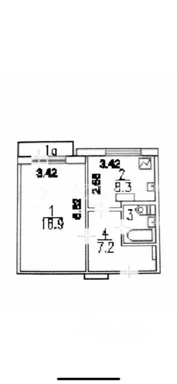1-к кв. Москва Нагатинская наб., 40/1 (37.6 м) - Фото 2