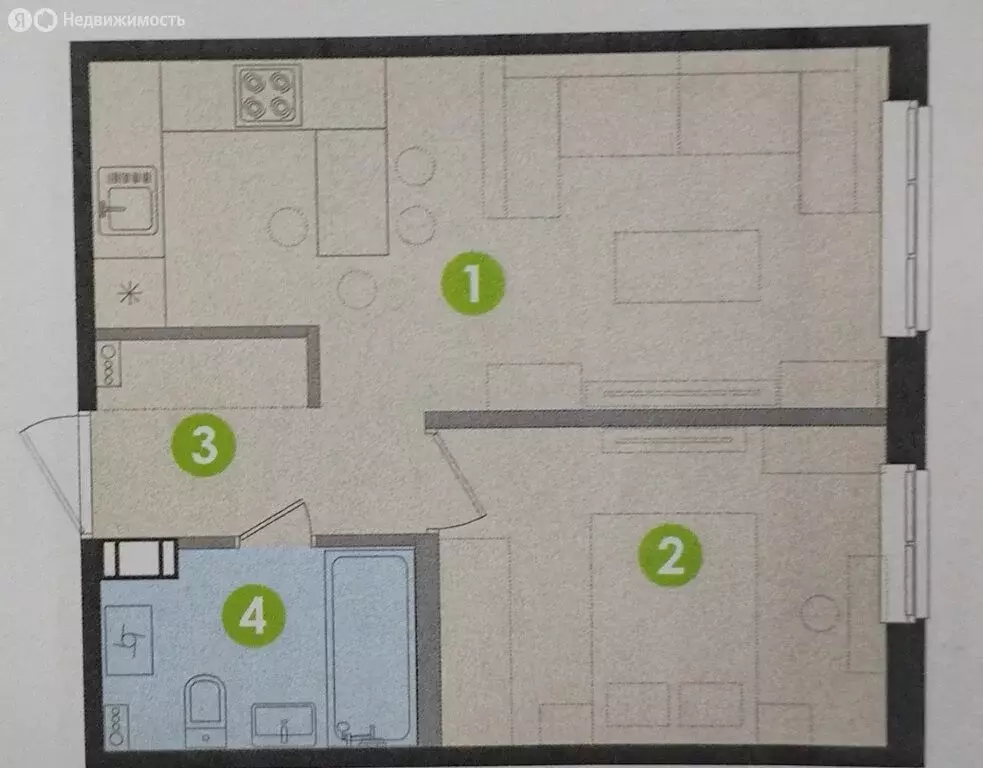 1-комнатная квартира: Великий Новгород, район Колмово, улица Вересова, ... - Фото 1