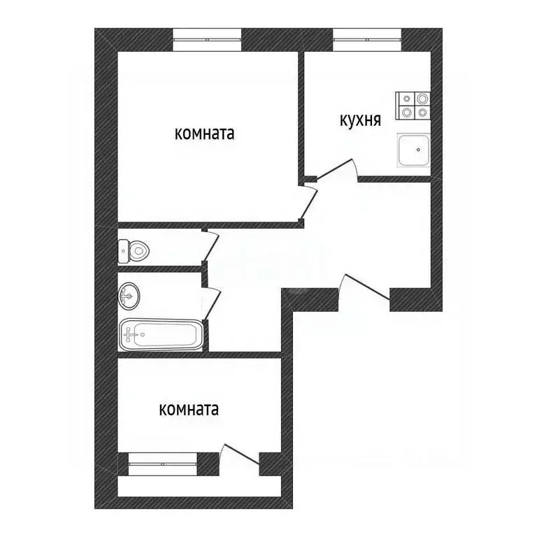 2-к кв. Ленинградская область, Волхов ул. Профсоюзов, 4А (49.1 м) - Фото 2