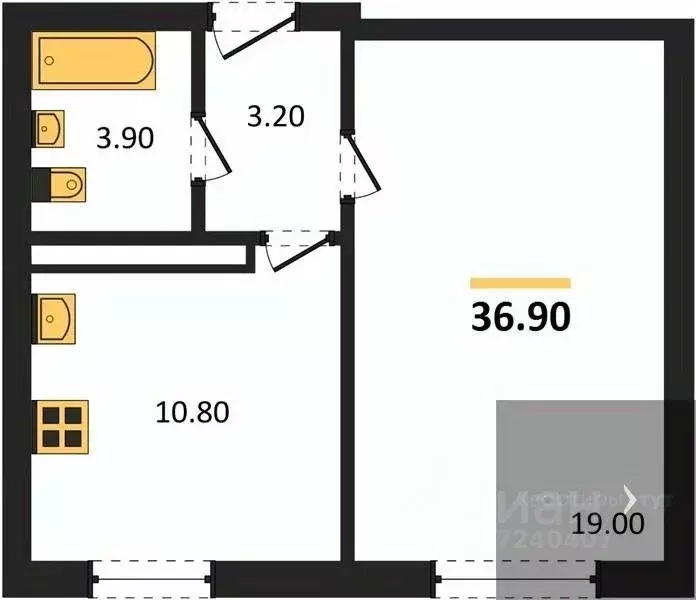 1-к кв. Воронежская область, Воронеж ул. Шидловского, 38 (36.9 м) - Фото 0