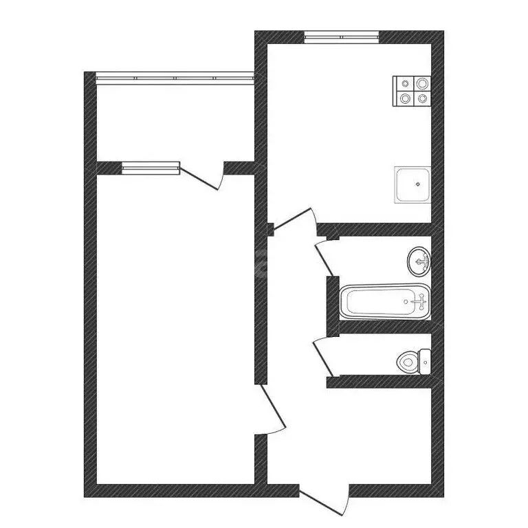 1-комнатная квартира: Тверская область, Калининский муниципальный ... - Фото 1