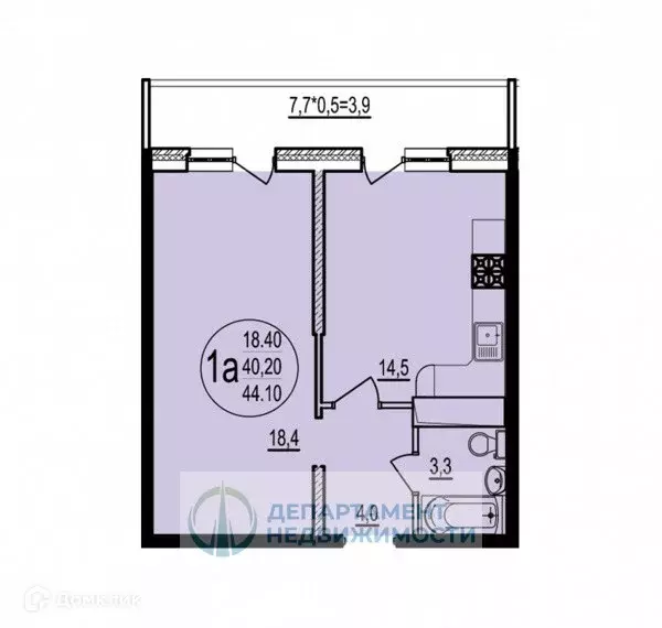 Продаётся 1-к квартира, 44 м - Фото 1